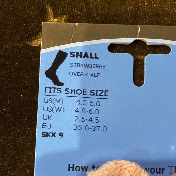 Thorlos Thick cushioned ski socks Over- calf Pink NEW - Picture 3 of 4